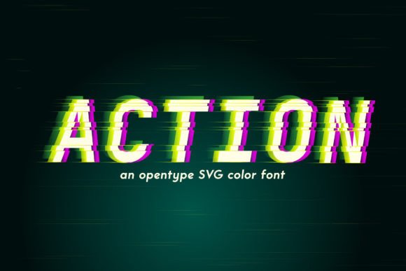 Action: The Cool, Unique Color Font for Dynamic Creations