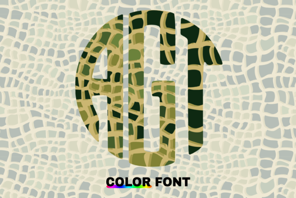 Alligator Circle: A Playful Monogram Font for Creative Projects
