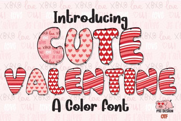 Cute Valentine: A Whimsical Pink Font for Creative Projects