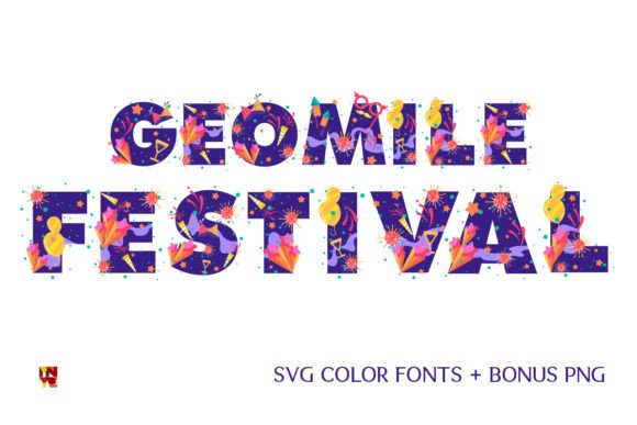 Geomile Festival: A Playful Geometric Color Font for Vibrant Design