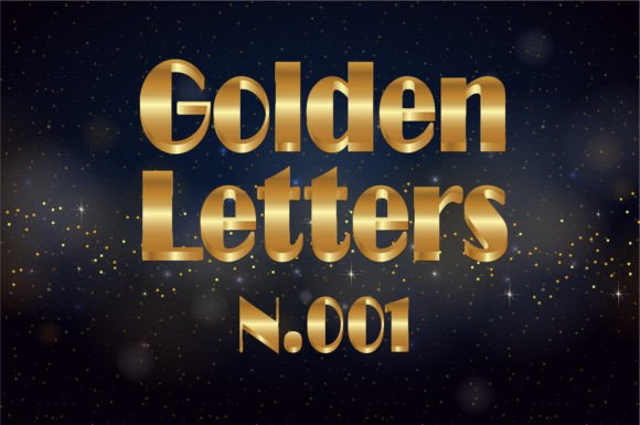 Golden Letters N.001: A Stylish Font for Elegant Designs