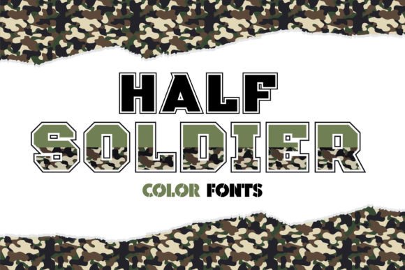 Half Soldier: A Decorative Color Font for Bold Visual Impact