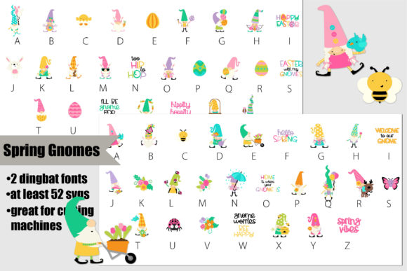Spring and Easter Gnomes: A Colorful Dingbat Bundle