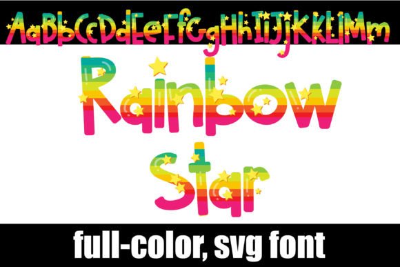 Unlock Creative Potential with the Rainbow Star Typeface