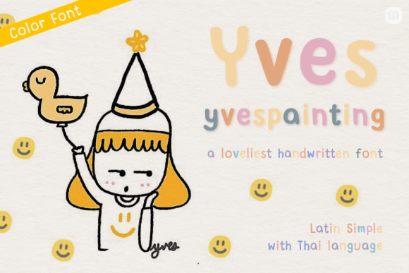 Yves Yvespainting: A Playful Color Font for Creative Projects